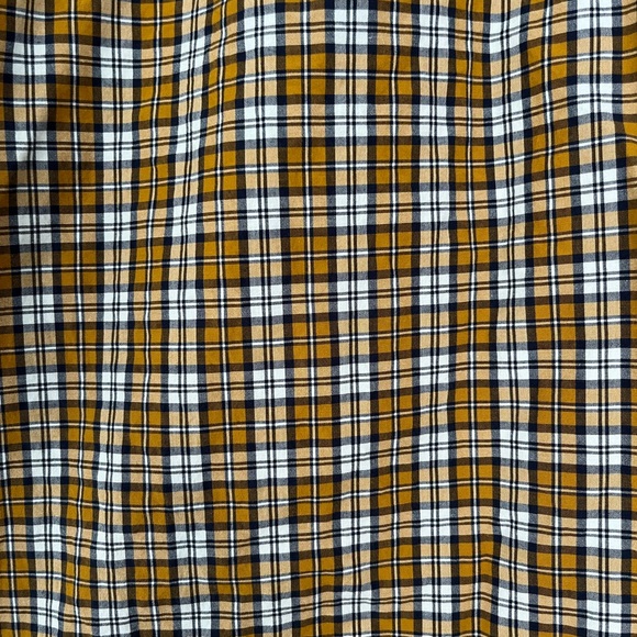 J Crew men’s medium casual button down shirt blue yellow and white - Picture 3 of 4